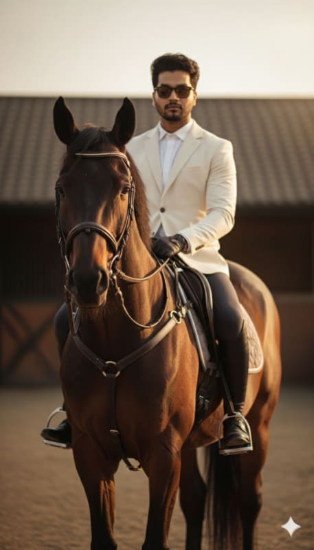 Luxury Equestrian Golden Hour Portrait thumbnail 2