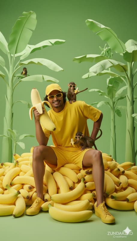 Surreal Yellow Banana Fashion Editorial thumbnail 3