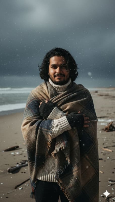 Raw Analog Flash Winter Portrait - view 1