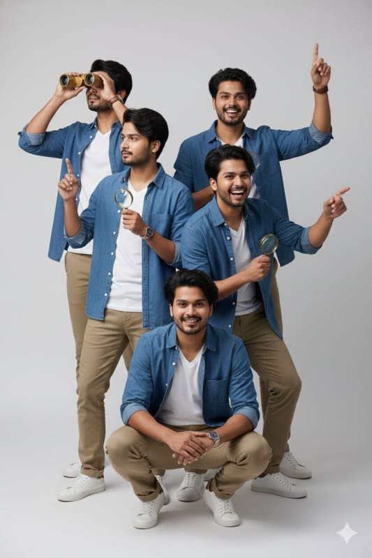 Creative Studio Portrait with Multiple Clones - view 1