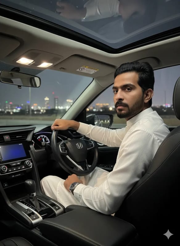 Ultra-Realistic Car Portrait in Islamabad: AI Generated Image - view 1
