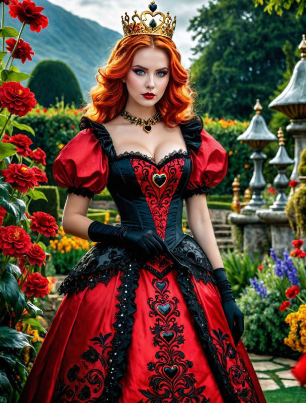 Red Queen from Alice in Wonderland: AI Generated Image thumbnail 3