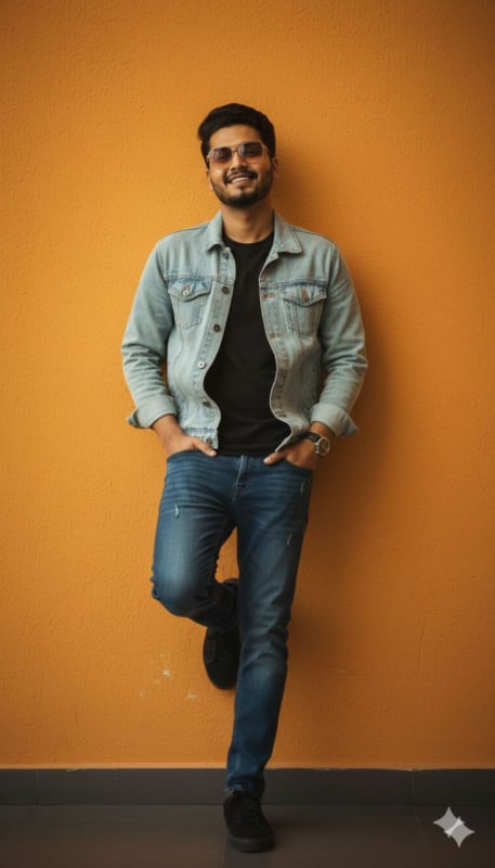 Photorealistic Portrait of a Young Man in Urban Setting - view 1