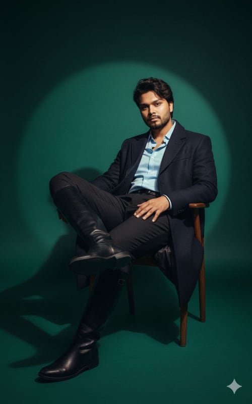 Editorial Portrait of Male Model in Riding Boots thumbnail 3