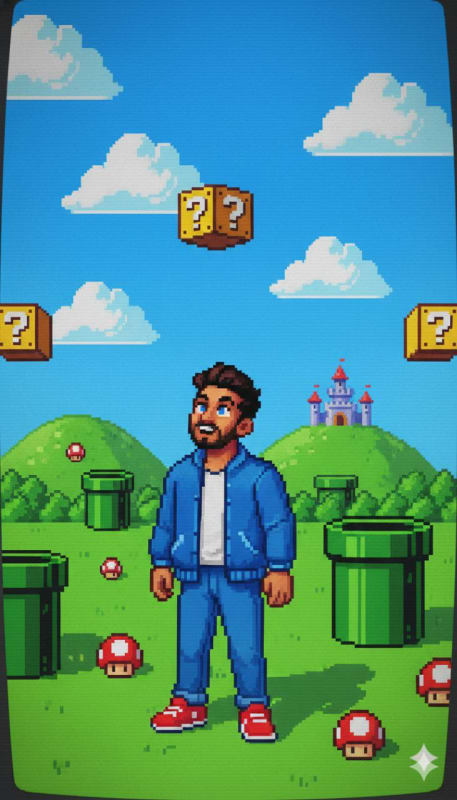 8-Bit Super Mario World Portrait - view 1