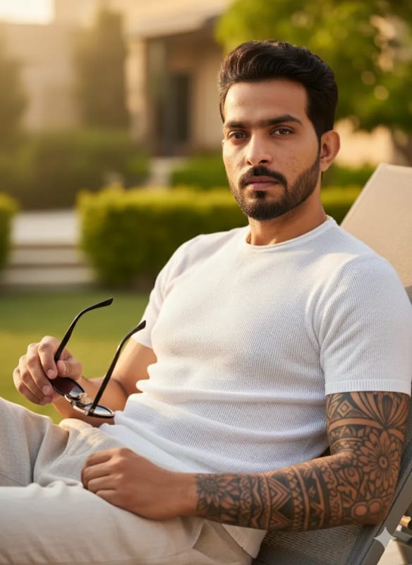 Stylish Man in Sunlight: High-End Lifestyle Aesthetic thumbnail 2