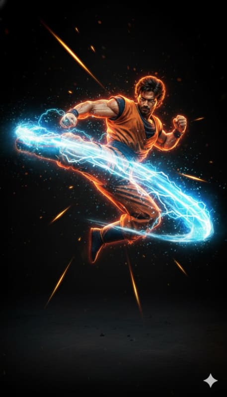 Realistic Super Saiyan Live-Action Portrait thumbnail 2