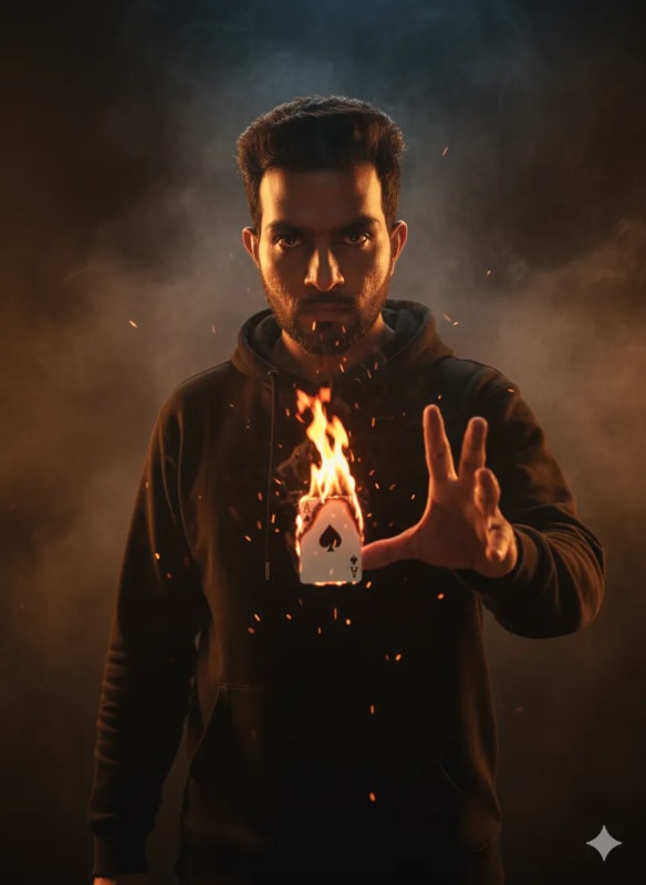 Fiery Magic Portrait: Cinematic and Dramatic thumbnail 3