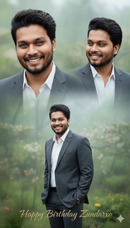 Dreamy Birthday Portrait Collage - view 1