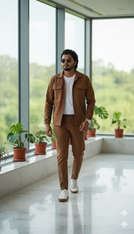 Modern Men's Earthy Streetwear Photography - view 1