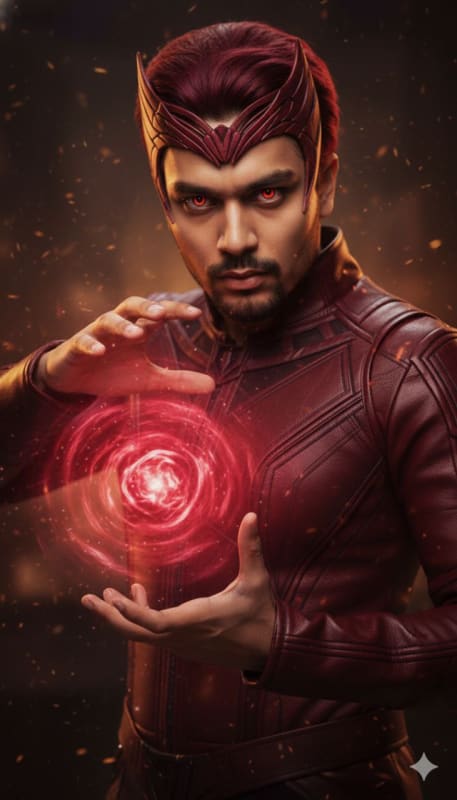 Male Scarlet Witch Cosplay Portrait - view 1