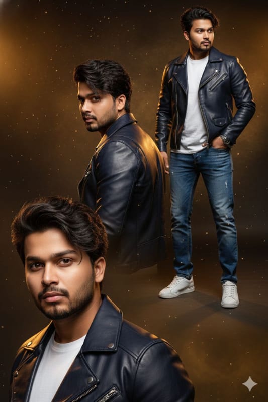 Hyper-Realistic 4K Photo Collage of a Man in Luxury Style - view 1