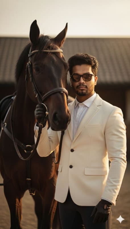 Luxury Equestrian Golden Hour Portrait - view 1
