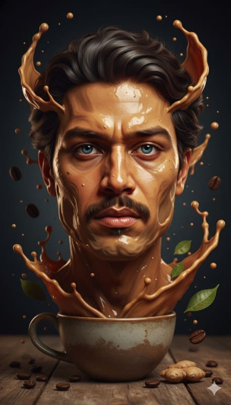 Surreal Coffee Liquid Sculpture thumbnail 2