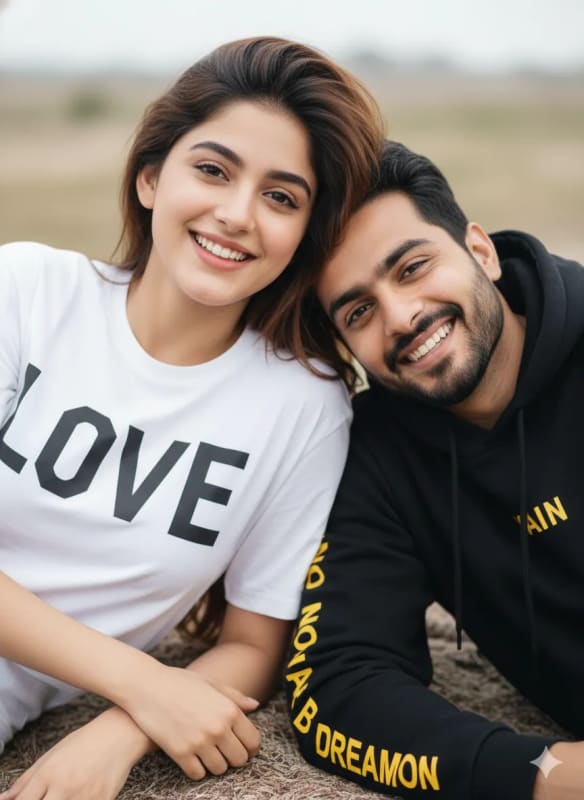 Cheerful Couple Outdoor Portrait Photography thumbnail 2
