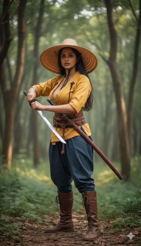 Indian Samurai Warrior Portrait thumbnail 2