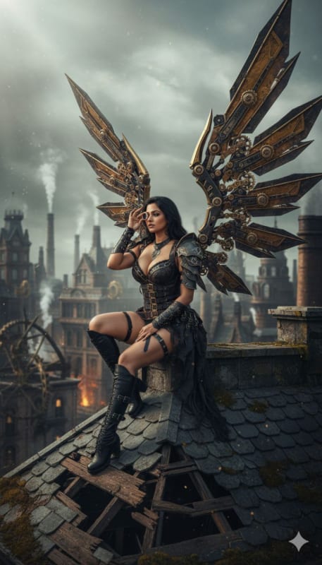 Photorealistic Steampunk Sky Warrior thumbnail 3