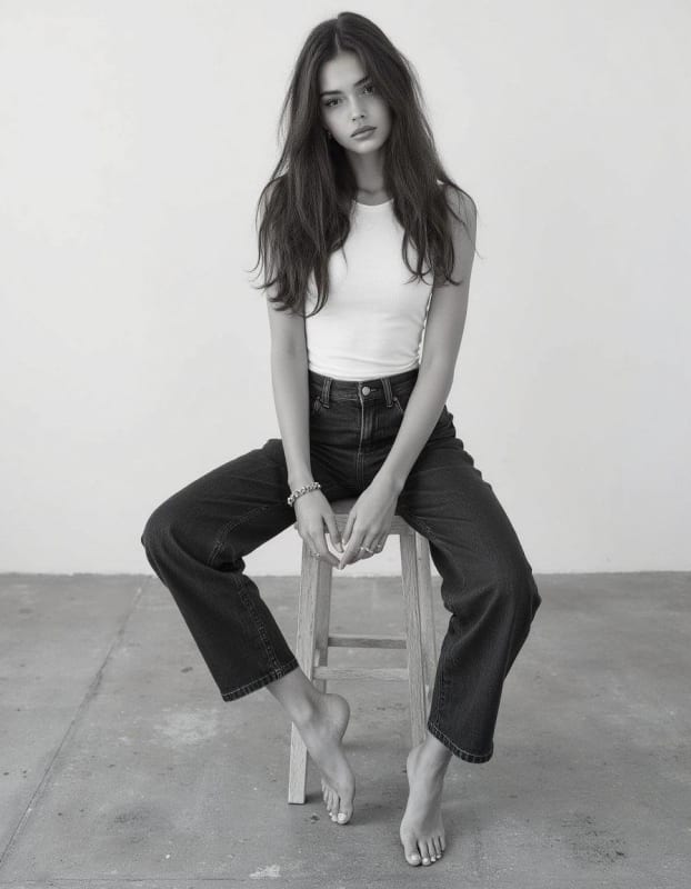 Timeless Denim and Tank: A Minimalist Fashion Editorial thumbnail 2
