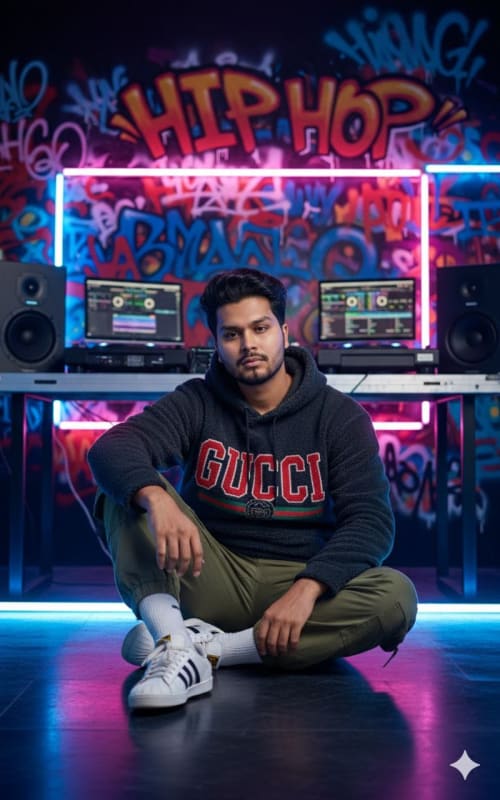 Urban Streetwear Fashion Photography with Neon Lights thumbnail 3
