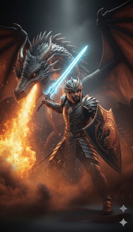 Dragon Rider Cinematic Portrait - view 1