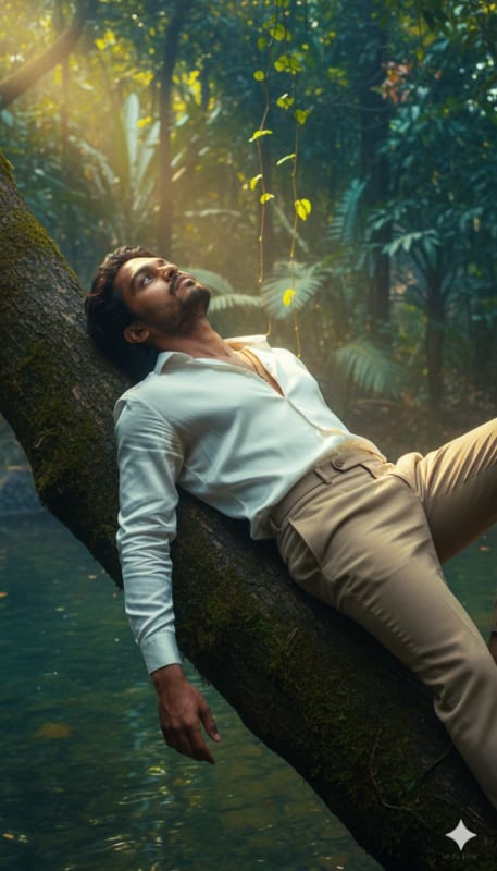 Cinematic Reclining Male Portrait - view 1