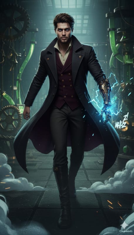 Viktor from Arcane: Realistic Steampunk Portrait thumbnail 2