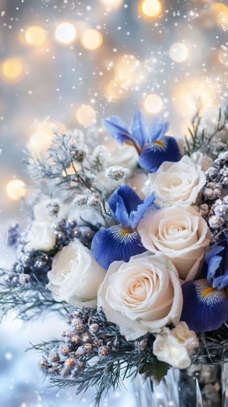 Enchanting Winter Bouquet: AI Generated Floral Art thumbnail 2
