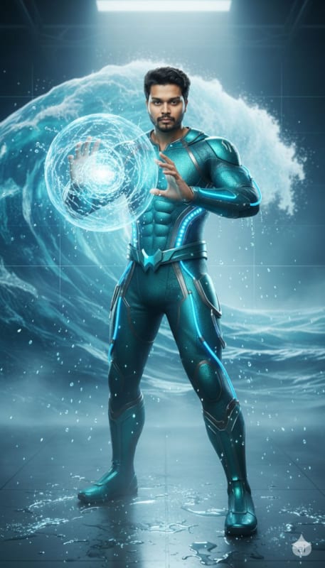 Aqua Storm Superhero Concept thumbnail 2