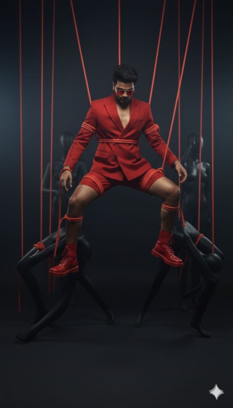 Avant-Garde Red Marionette Fashion - view 1