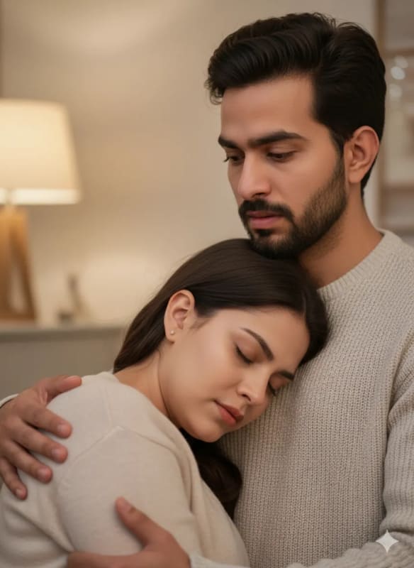 Emotional Rescue: Young Man Comforts Fainted Woman - Cinematic Portrait thumbnail 2