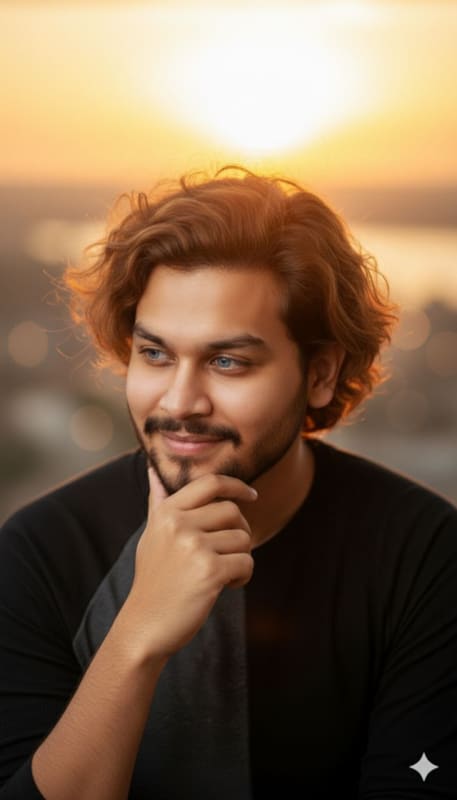 Serene Golden Hour Male Portrait thumbnail 2