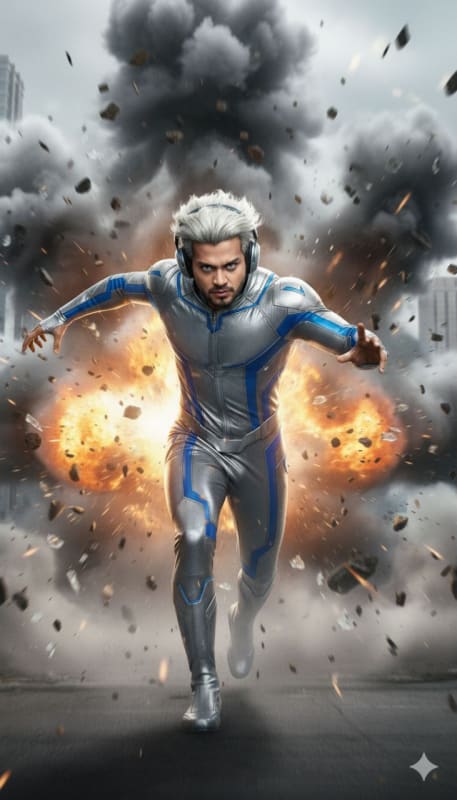 Cinematic MCU Quicksilver Action Shot - view 1