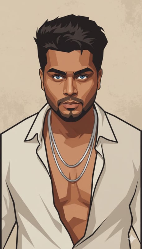Stylized Angular Vector Portrait - view 1