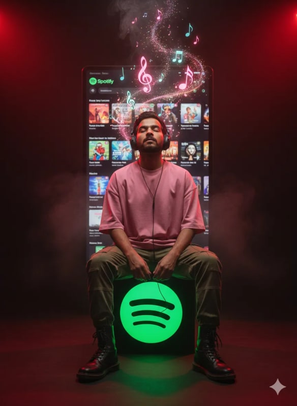 Spotify Music Immersion Portrait: Hyperrealistic 8K Visual thumbnail 2