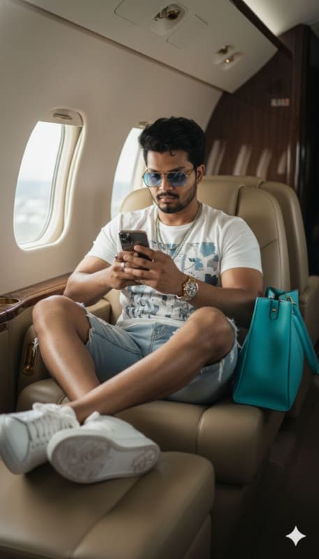 Luxury Private Jet Lifestyle Portrait - view 1