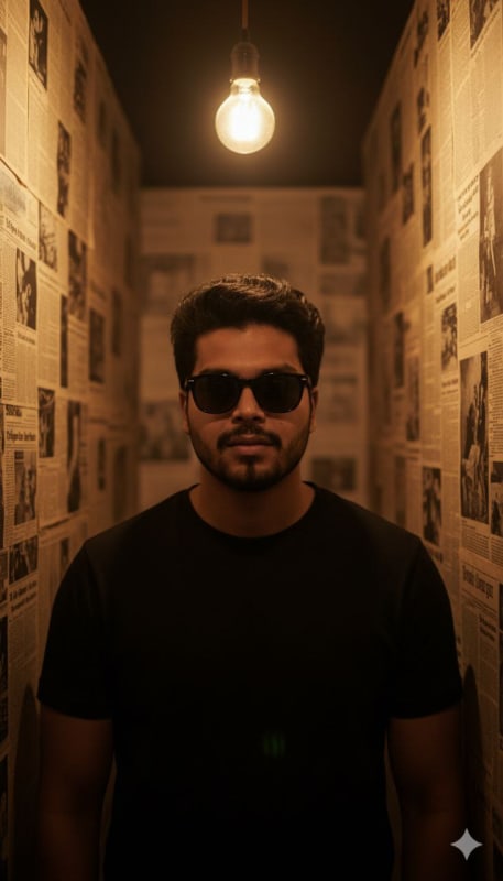 Retro Film Noir Newspaper Room Portrait thumbnail 2