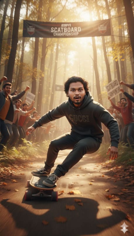 Gucci Hoodie Forest Skateboarding thumbnail 2