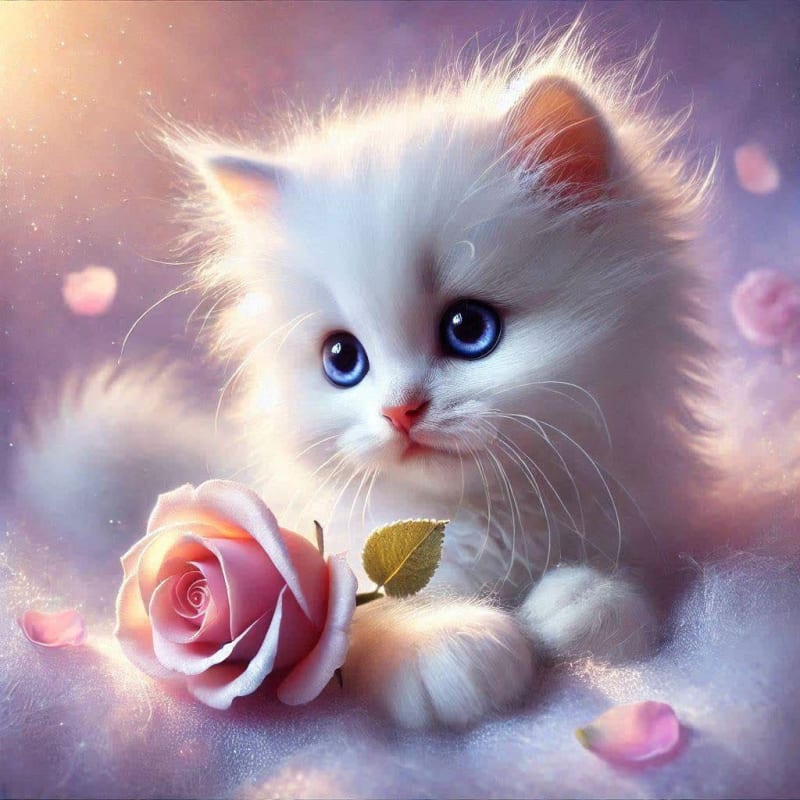 Enchanting Kitten with Rose: A Photorealistic Fine Art Prompt thumbnail 4