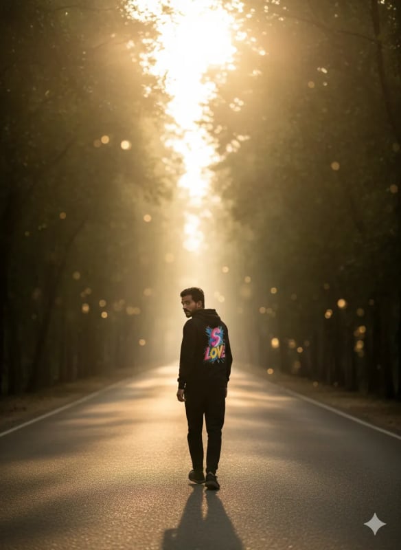 Ethereal Road Photography: Golden Bokeh and Lens Flare thumbnail 2