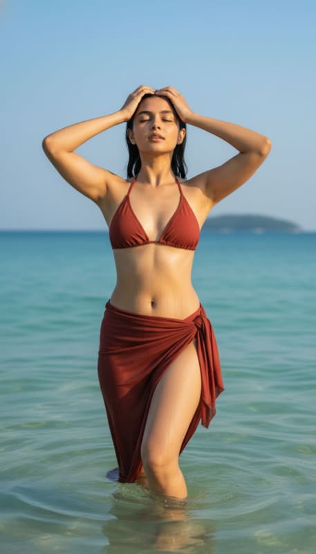 Serene Ocean Waves Beach Portrait - view 1