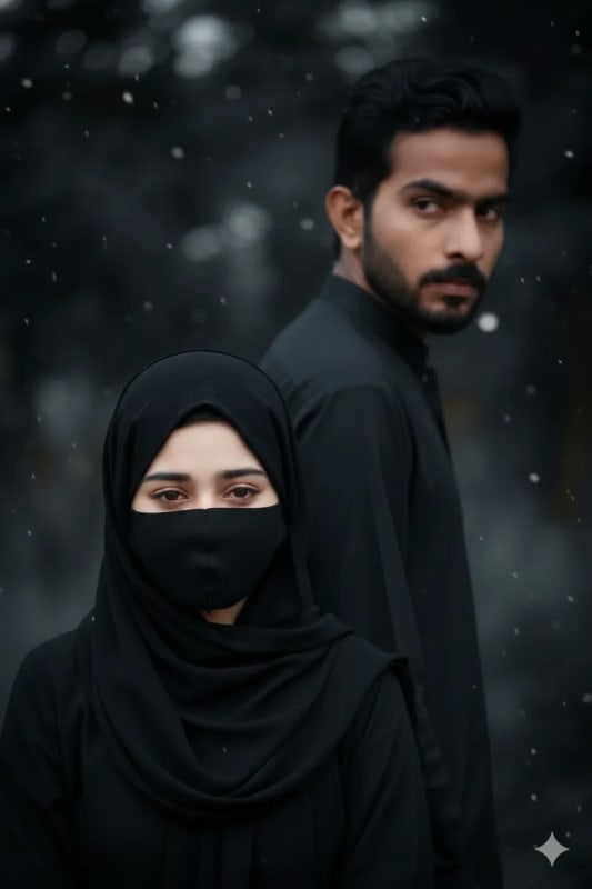 Emotional Portrait: Girl in Hijab with Moody Lighting thumbnail 2