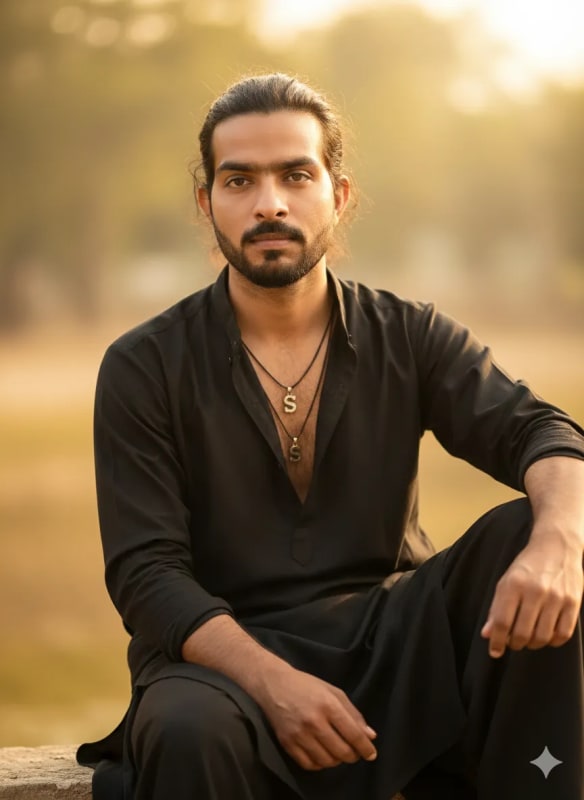 Stylish Young Man in Kurta Pajama Portrait - view 1