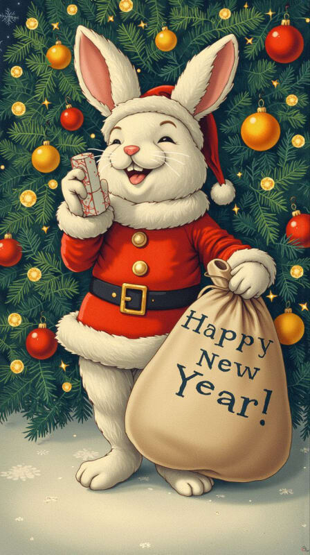 Festive Santa Cat Illustration: Whimsical Holiday Art thumbnail 6