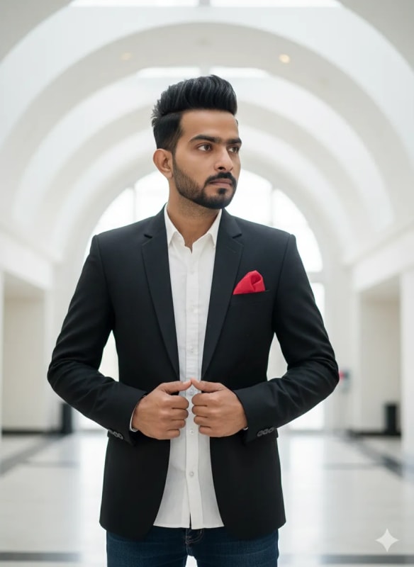 Cinematic Portrait of a Stylish Man in Modern Interior - view 1