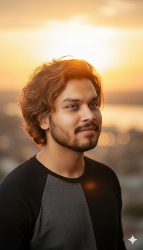 Serene Golden Hour Male Portrait thumbnail 3