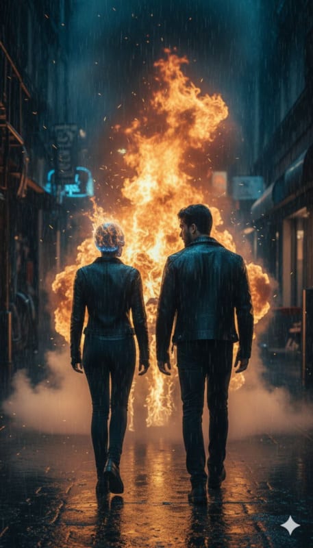 Ghost Rider Cinematic Scene: Love and Chaos in the Rain thumbnail 3