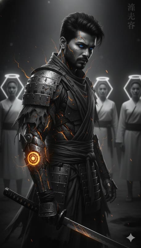 Molten Cyberpunk Neo-Samurai - view 1