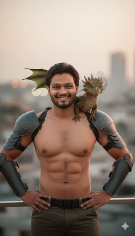 Tactical Warrior with Baby Dragon thumbnail 2