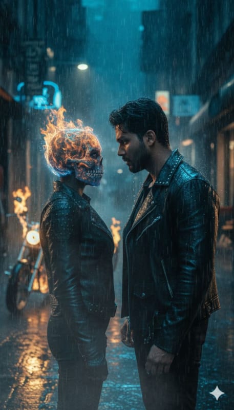 Ghost Rider Cinematic Scene: Love and Chaos in the Rain thumbnail 4
