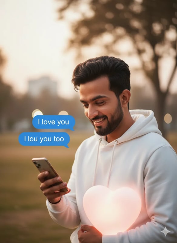 Joyful Man with Glowing Heart Portrait - AI Art Prompt thumbnail 2